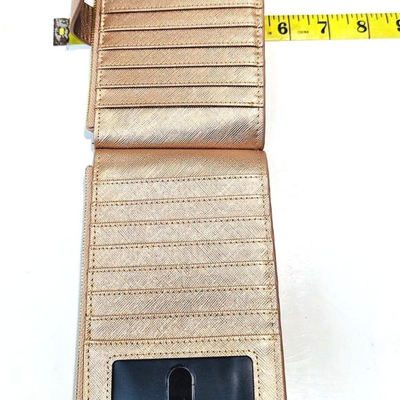 Travelambo BiFold Leather Wallet Multi Card Rose Gold - Picture 3 of 6